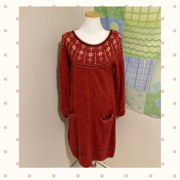 딸기 니트 원피스