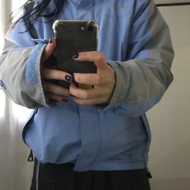 콜롬비아 연하늘 그레이 점퍼