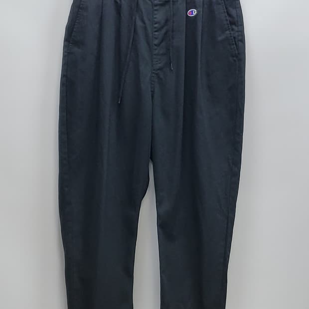 챔피온 코튼 트윌 루즈핏 배기 밴딩 팬츠 / 남 L 블랙
