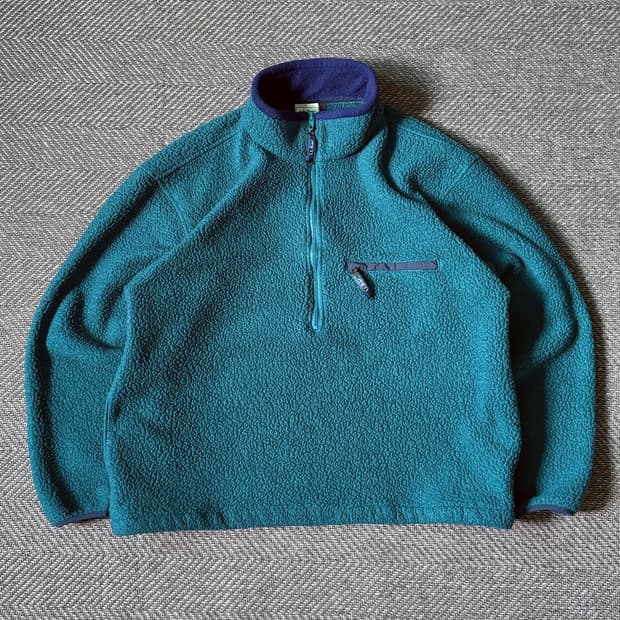 90s 엘엘빈 딥파일 플리스 반집업 풀오버 자켓 (105-110)