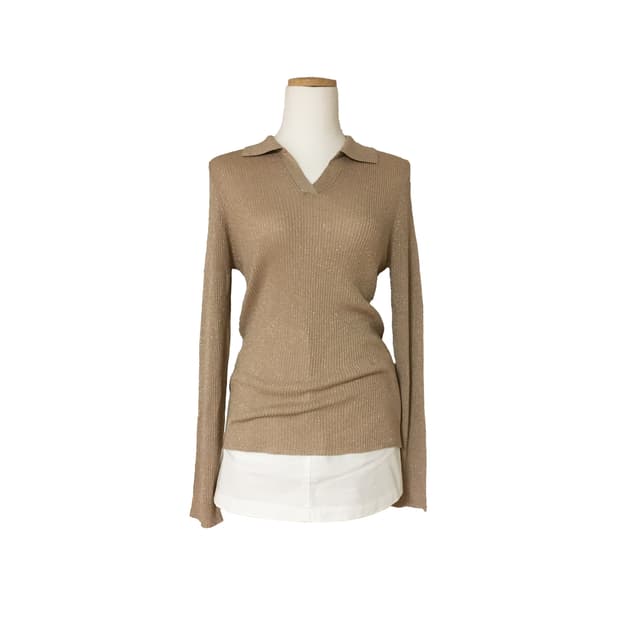 글리터 카라 니트 갸루