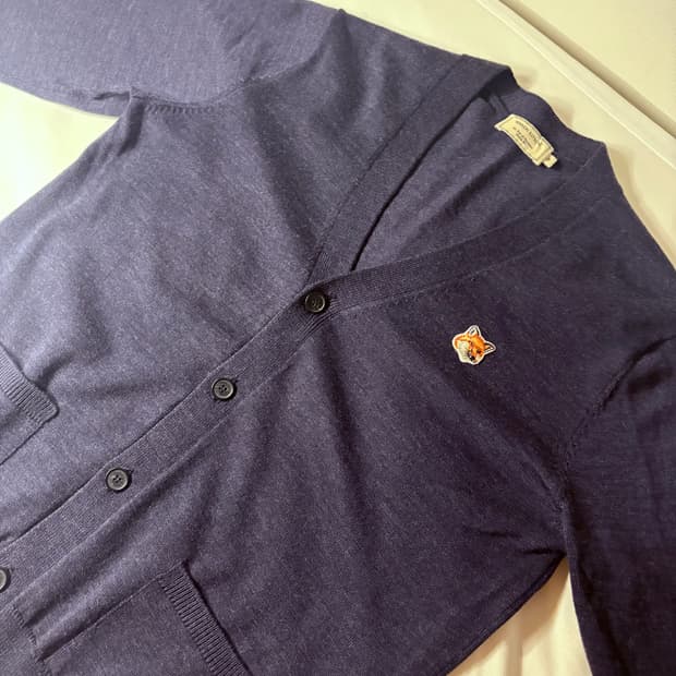 메종키츠네 폭스 헤드 패치 클래식 가디건