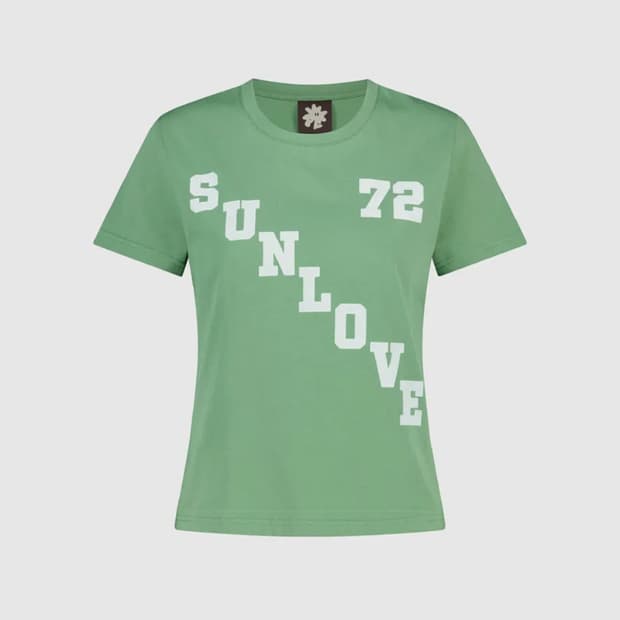 sunlove Diagonal Tee Green T-shirt