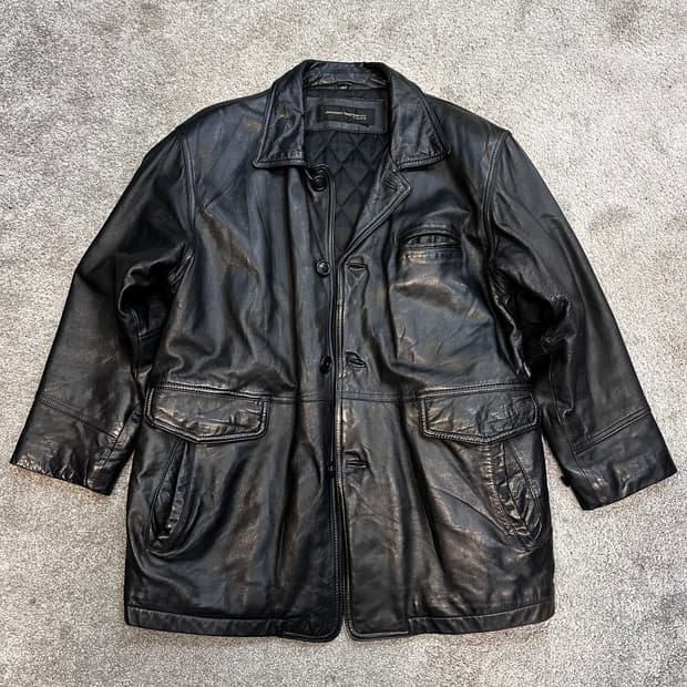 빈티지 이태리 램스킨 코트 가죽자켓L