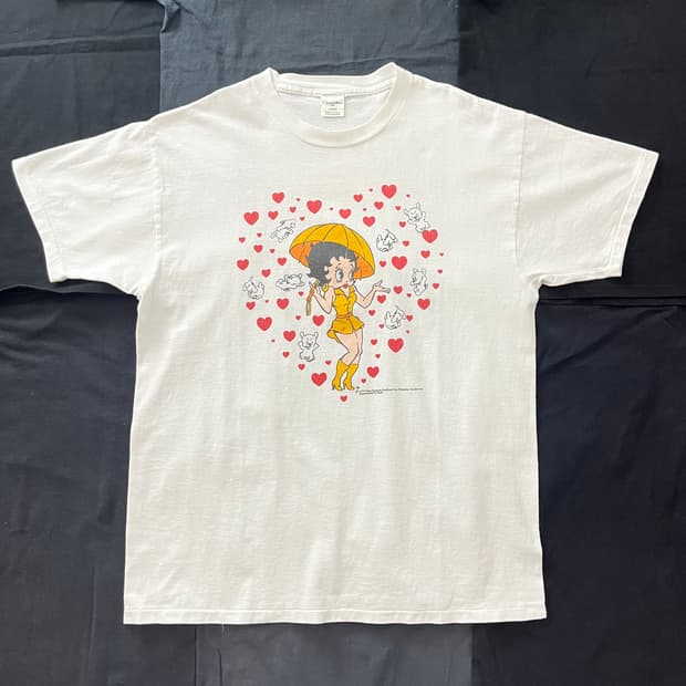 USA 빈티지 1994 베티붑 하트 그래픽 싱글스티치 티셔츠