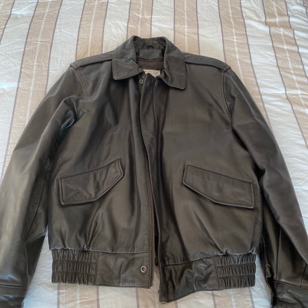 공군 조종사 가죽자켓