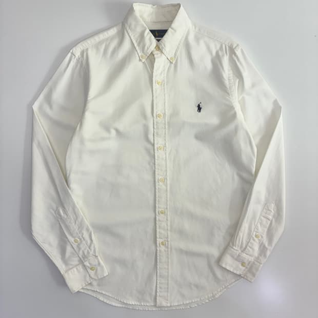 Polo 폴로 랄프로렌 신형 QR 현행 화이트 옥스포드 셔츠