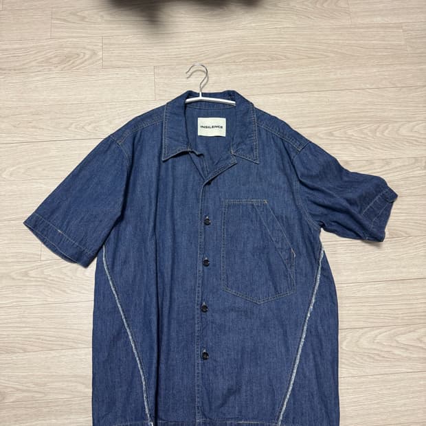 인사일런스 데님반팔셔츠