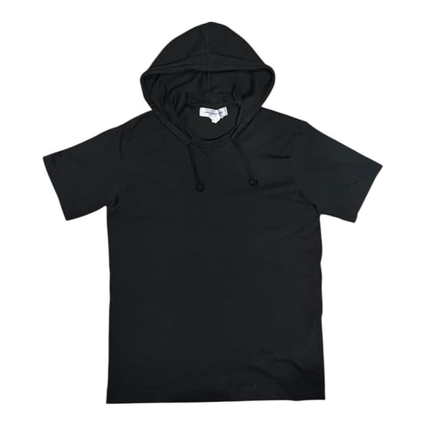 꼼데가르송 후드 결합 레이어드용 후드티 반팔 티셔츠