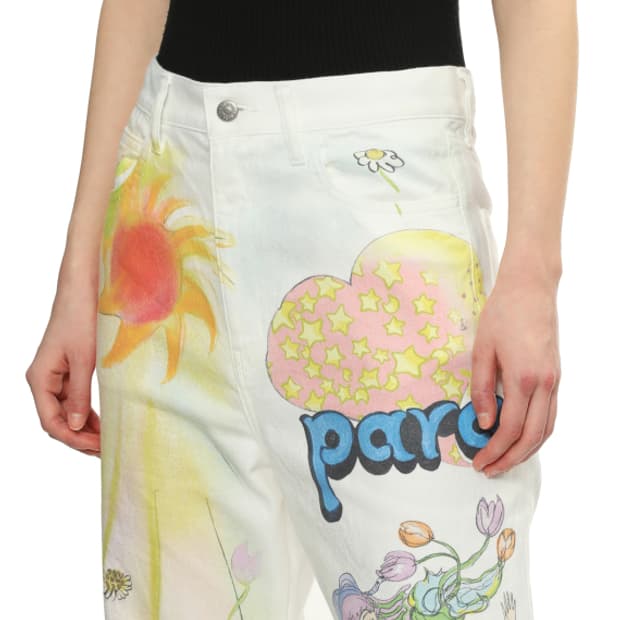 새상품 Tsumori Chisato 츠모리 치사토 페인팅 진 