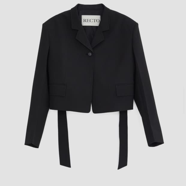 렉토 벨티드 크롭자켓