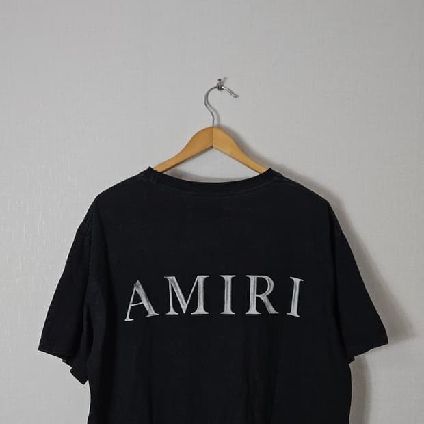 아미리 AMIRI 스컬 반팔 티셔츠 블랙 워시드 XL