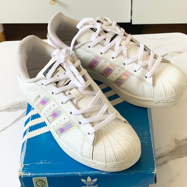 245 정품 아디다스 슈퍼스타 홀로그램