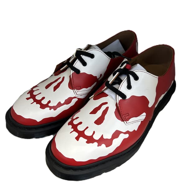 닥터마틴 x 슈프림 1461 스컬 (화이트/레드)