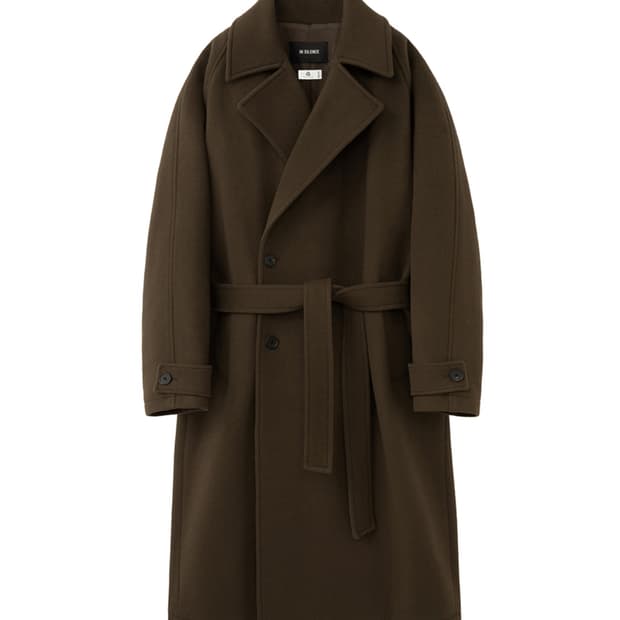 실측 XL) 인사일런스 신형 20FW 헤비 울 트렌치 코트 브라운 울마크