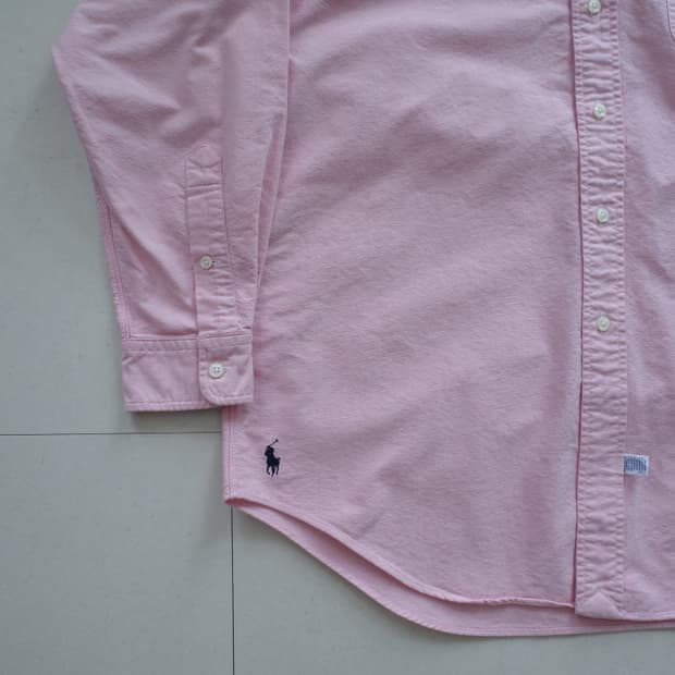 90s 폴로 랄프로렌 빅 옥스포드 셔츠 핑크 (S)