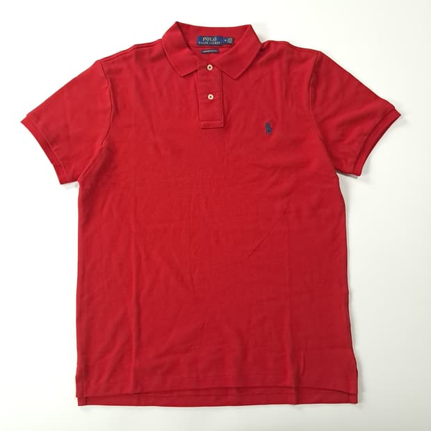 CK179 M 폴로 레드 반팔 메쉬 카라 티셔츠