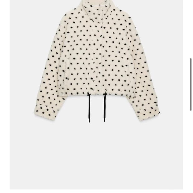 자라 도트 시어링 점퍼 zara