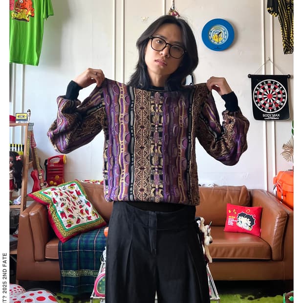 1990s Bizzanti Vintage 3D Cable Knit