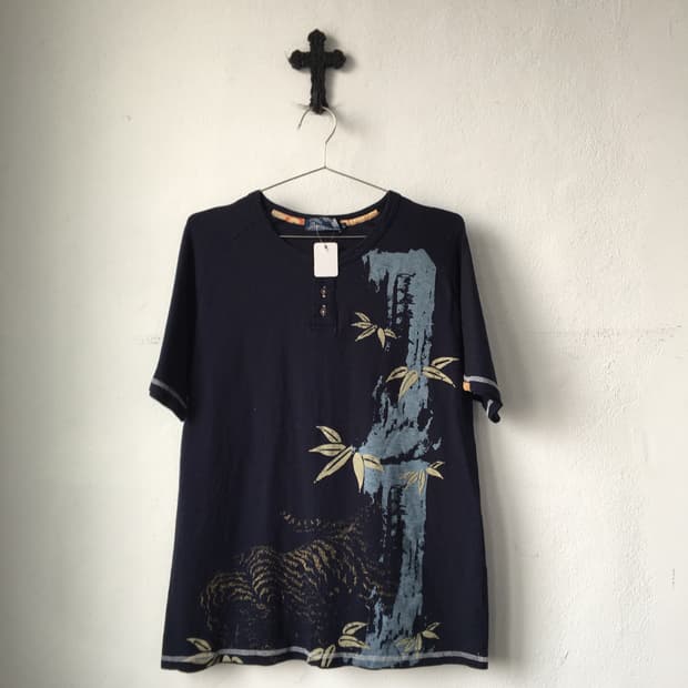Oriental printing t shirt