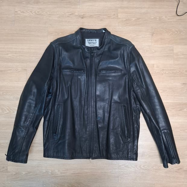 리바이스 블랙 가죽 자켓 XL
