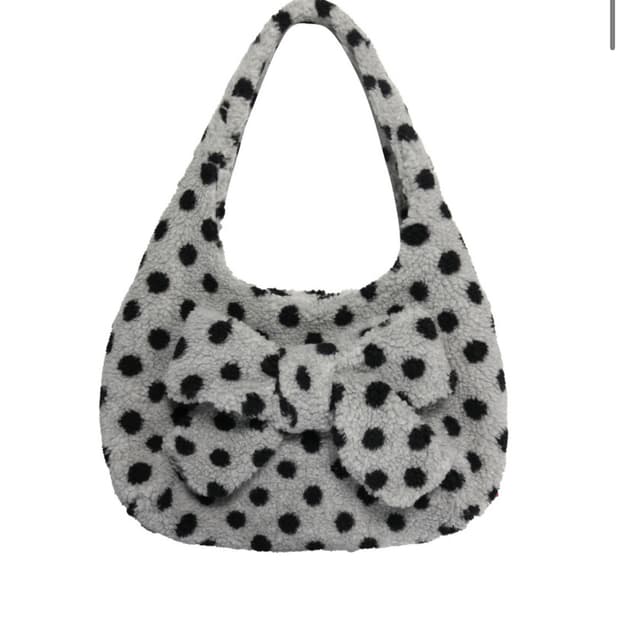 시오 서울 도트 플러피 숄더백 그레이