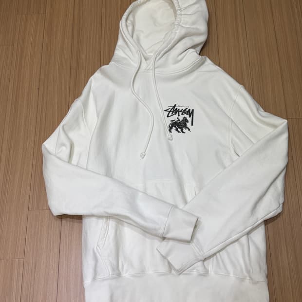 스투시 흰 색 후드티