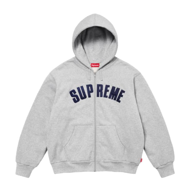 슈프림 아크로고 써멀 후드집업 헤더그레이