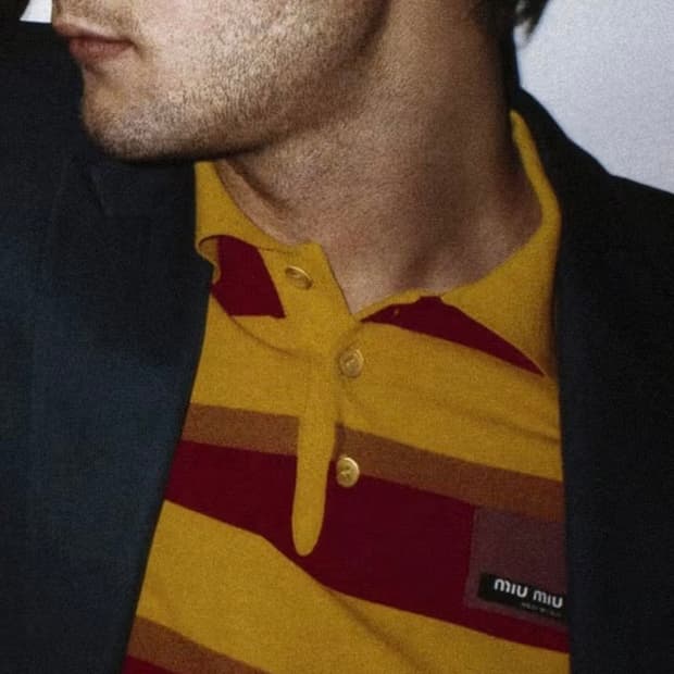 Miu Miu 2000s 남성복 울 밀리터리 더블 브레스티드 코트