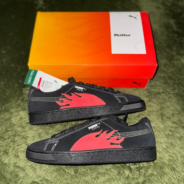 [250] 푸마 X 버터굿즈 콜라보 플레임 스웨이드 블랙