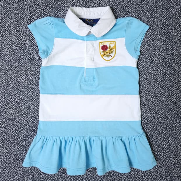 [무료배송][100]폴로 키즈 프릴 카라 원피스