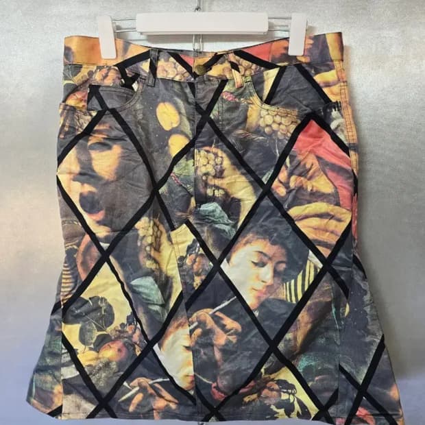 Moschino Cheap & Chic 빈티지 패턴 스커트