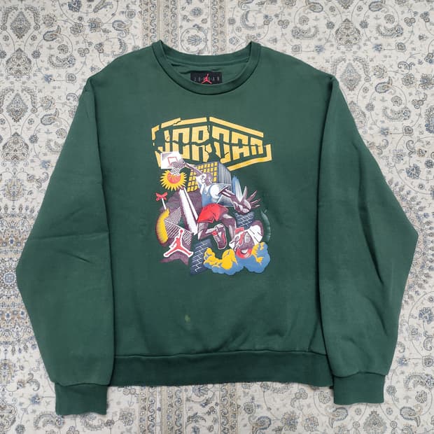 나이키 에어 조던 프린팅 맨투맨 L