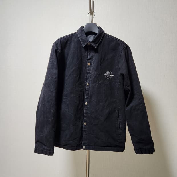 매스노운 블랙 데님 코치 자켓 XL