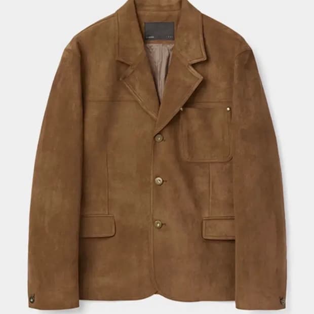 (2) 르마드 테일러 페이크 스웨이드 자켓 - 브라운