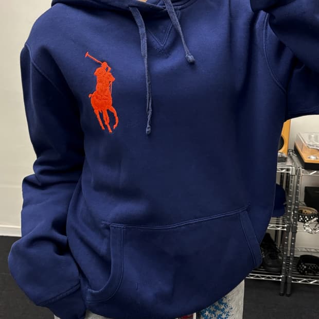 폴로 빅포니 오버핏 후드티