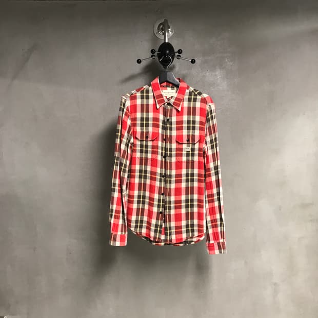 데님앤서플라이 포켓 체크 셔츠 S
