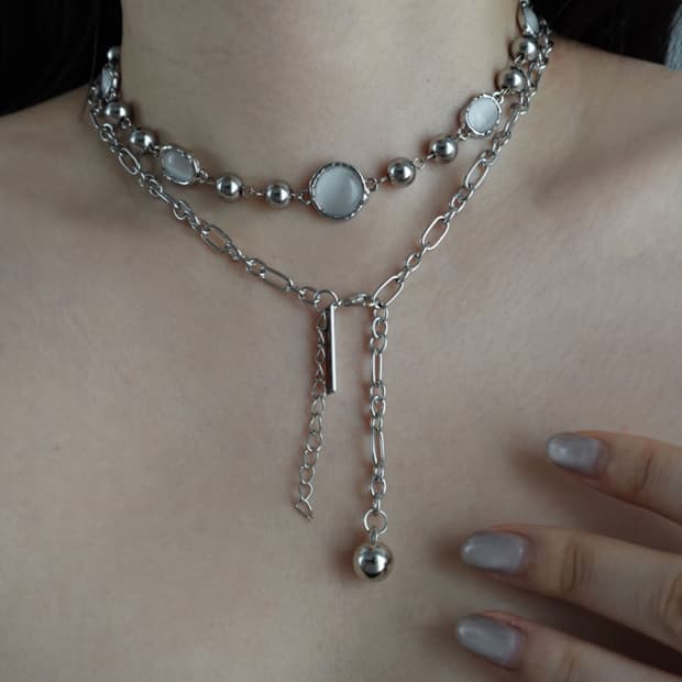 노드레스 ball&bar necklace 상품이미지1