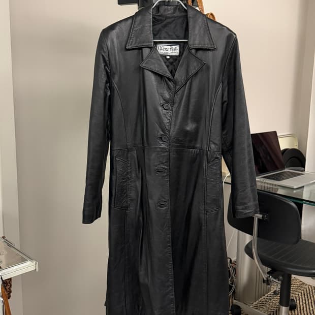 [Made in Italy] 파리 빈티지샵 구매 베라펠레 레더 코트