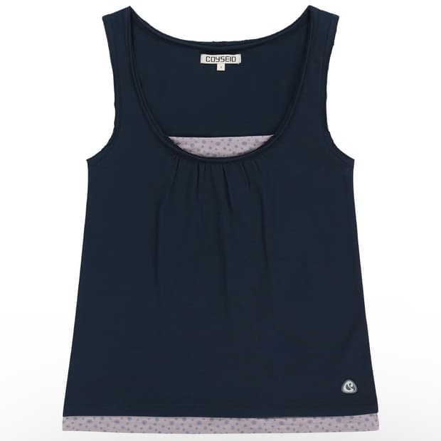 DUDU LAYERED SLEEVELESS NAVY