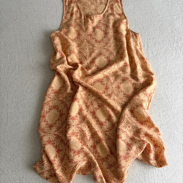 patterned sleeveless dress