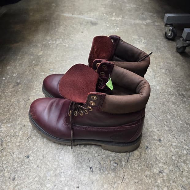 팀버랜드 남성 워커부츠 8w 버건디컬러
