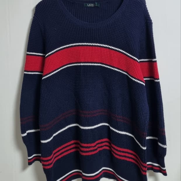 XXL (99) 폴로 네이비 코튼 니트 여성