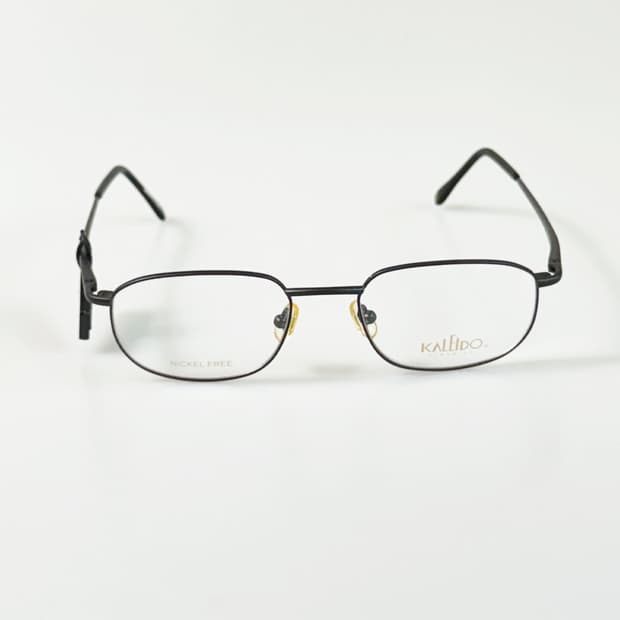 90s KALEIDO 맷블랙 슬림 스퀘어 빈티지 안경