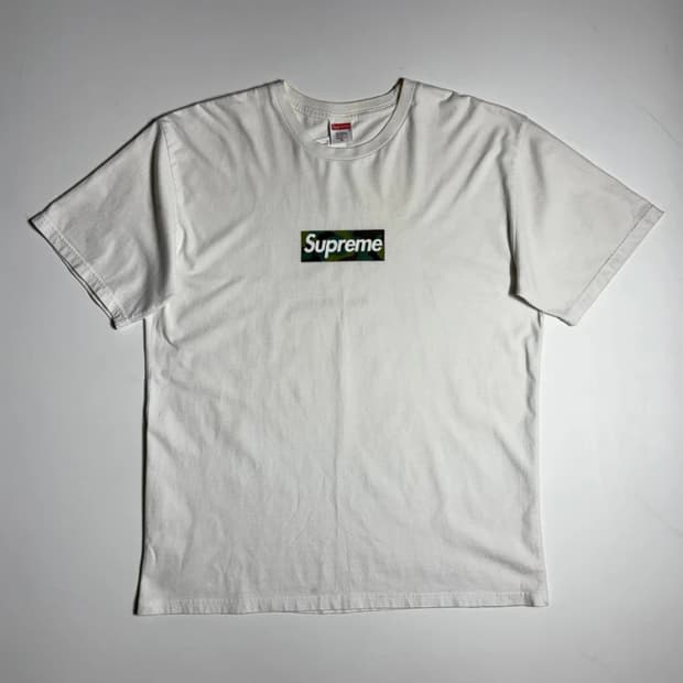 슈프림 23FW 박스 로고 카모 반팔 티셔츠 R1516