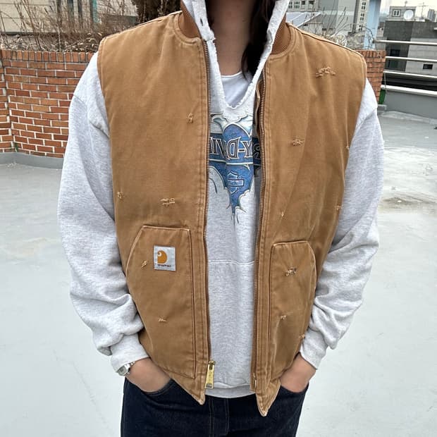 (L) 칼하트WIP 덕 캔버스 워크 베스트 