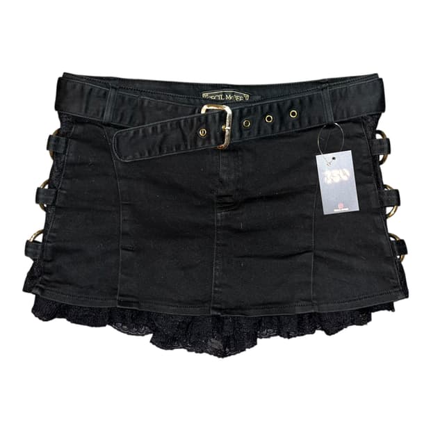 CECIL McBEE 세실맥비 벨트 사이드링 숏스커트팬츠 갸루y2k