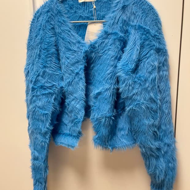 헤어리 퍼 가디건