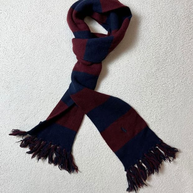 폴로 랄프로렌 00's 캐시미어 블렌드 단가라 롱 머플러 A1821