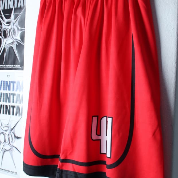 (L-XL) 브랜드빈티지 반바지 팬츠 농구유니폼 검빨 올드스쿨-P9792